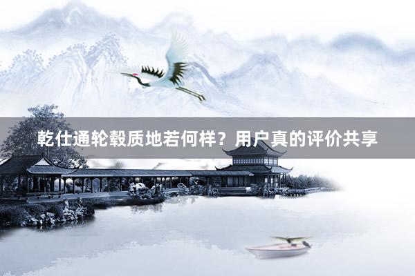 乾仕通轮毂质地若何样？用户真的评价共享